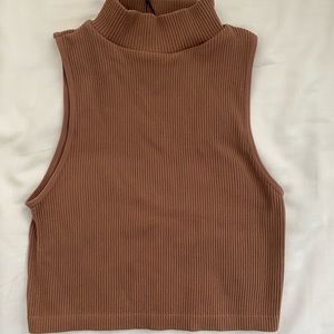 Zara high neck crop top